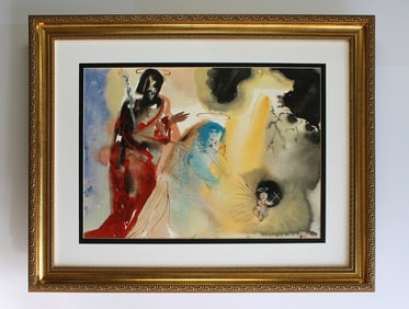 Salvador Dali The Holy Family 1967 Original Framed Lithoraph