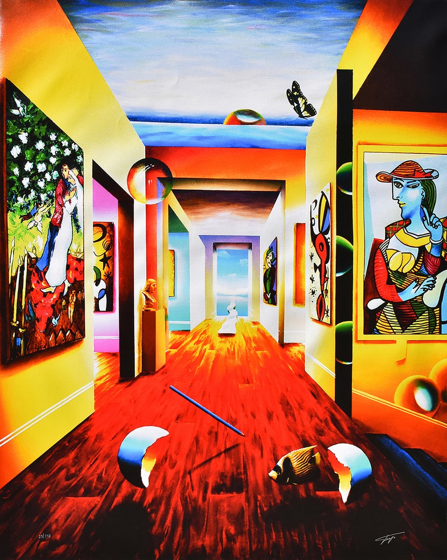 Ferjo Limited edition Giclee on Canvas Therese Signed Numbered: Ferjo (Fernando de Jesus Oliveira) (B.1946;Brazilian). Therese and Three Candles. Limited edition giclee on canvas. Signed lower right. Numbered from 350. Image size 50 x 40 inches. ***Please note, th