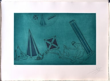 Joan Ponc 1975 Etching Equivalents Signed Numbered