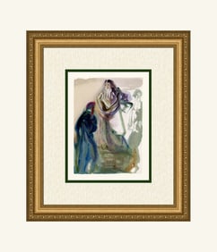 Dali 1960 Woodcut Signed Framed