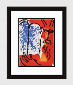 1956 Marc Chagall Lithograph Moses Framed