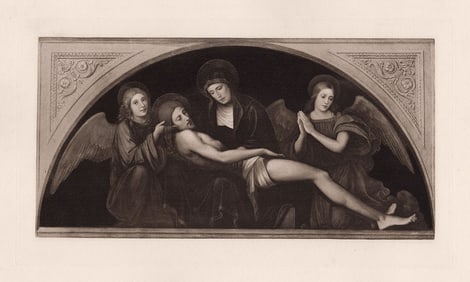 Francesco Raibolini Pieta 1889 Antique Print