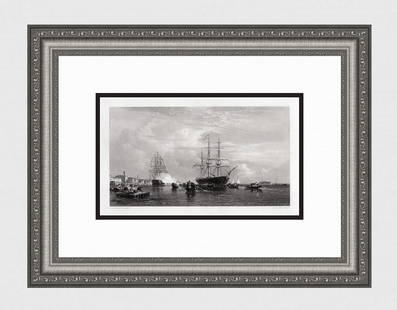 Edward William Cooke 1800s Engraving Harbor Scene & Gondolas Signed Framed: Edward William Cooke (English, 1811 – 1880). Venice - The Arrival. Antique engraving on wove paper after the original by the master engraver Charles Cousen (British, c.1819 - 1889). Signed in the pl