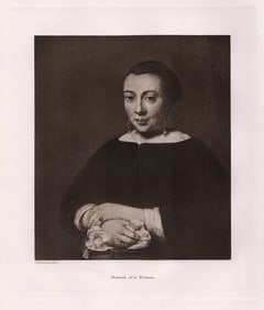 1891 Rembrandt Portrait of a Woman print signed