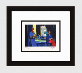 Marcel Mouly Hand signed Lithograph La Lampe Verte
