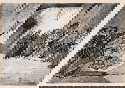 John Seymour Lucas 1800s Antique Print Spoken Like a Soldier FRAMED Signed: John Seymour Lucas RA (English, 1849 - 1923). The Cruise Of The Rover: "He Spoke Out Like A Soldier". Antique heliogravure on wove paper after the original by a master engraver. Signed on plate, lower
