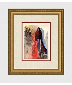 1960 Salvador Dali Apparition Dis Authentic Woodcut