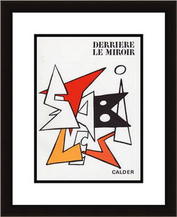 Alexander Calder Original 1963 Framed Lithograph: Calder, Alexander. Stabiles. Color lithograph published by Maeght, 1963. Professionally framed and matted. Sheet 11 x 15 inches, Framed c. 19 x 23 inches. Notes: reference dlm 141. This artwork is acc