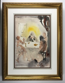 Salvador Dali Biblia Sacra Original Lithograph Cleopas Framed
