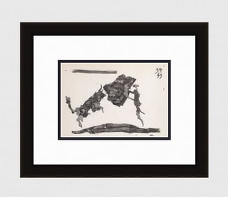 PABLO PICASSO 1961 Vintage Lithograph Matador y Toro Enojado FRAMED