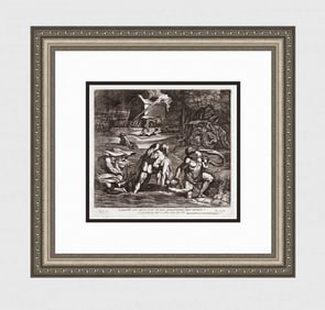Raphael 1649 Engraving Vatican The Flood or Deluge