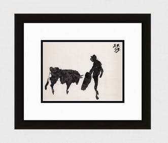1961 PABLO PICASSO Vintage Lithograph Provoking the Bull FRAMED