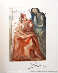 1960 Salvador Dali Confession Authentic Woodcut