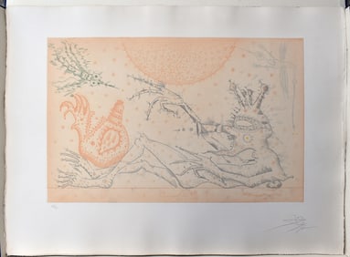 Joan Ponc 1975 Etching El Pinxo Signed Numbered