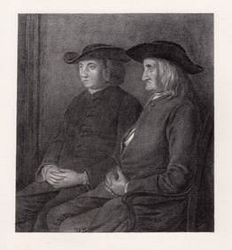 Benjamin West The Father and Brother of Benjamin West 1873 lithograph