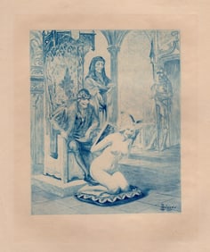 Edmond MALASSIS Limited NUDE Engraving The Gift SIGNED FRAMED