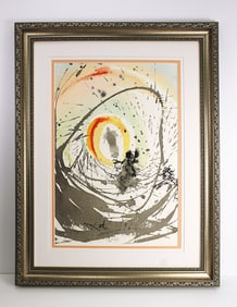 Dali 1967 Biblia Sacra John's Vision Lithograph Framed