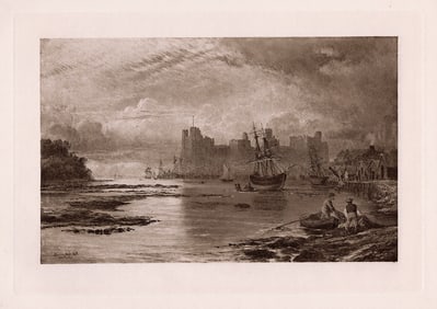 Alfred Dawson Carnarvon Castle print signed