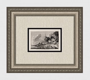Franz Edmund Weirotter Cottage on a Shore 1874 etching