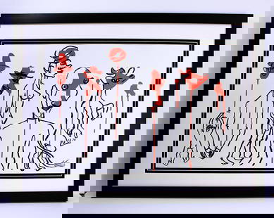Alexander Calder Framed Abstract totems Original Lithograph: Calder, Alexander. "Composition III" Color lithograph published by Maeght, 1956. Sheet 15 x 22 inches, framed 23 x 30 inches. Professionally framed and matted. Notes: reference dlm 156. This artwork i