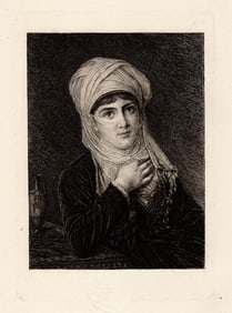 Ludwig Otto Girl of Hydra 1883 etching