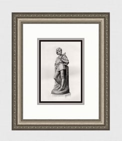 Charles Bell Birch Antique Engraving "Whittington" Framed