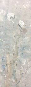 Gudrun Newman Original Painting Textured Flowers V 16 x 40 inches