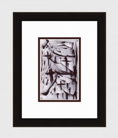Patrick Mcdowell Original Hand Signed Ink Drawing Valley of Death Framed COA
