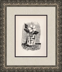 1950 Pablo Picasso Flowers Lithograph Framed