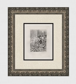 Edgar DEGAS 1938 Limited Edition Etching Deux Filles Framed