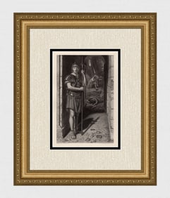 Sir Edward John Poynter Faithful Unto Death engraving signed