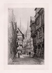 Maxime Lalanne Quimper print signed