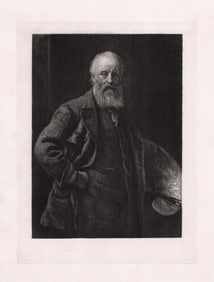 Sir John Everett Millais Portrait of J. C. Hook, R. A. (English Painter, 1819-1907) 1888 engraving