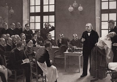 Andre Brouillet 1800s Antique Print Famous Clinical Lecture Signed Framed