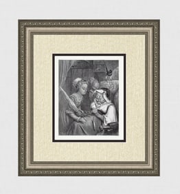 Gustave Dore Sleeping Beauty IV 1880 Woodcut Signed