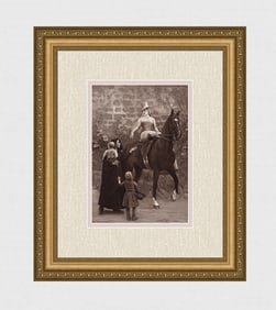 Georges Van den Bos 1800s Antique Print The Act of Charity Signed Framed
