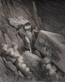 Gustave Dore The Seventh Cirlce Enferno c. 1880 Wood Engraving