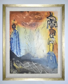 Salvador Dali Moses Dream Etching/Lithograph Hand Signed Limited Framed