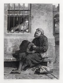 William McTaggart 1800s Engraving Miss Wardour & Edie Framed Signed