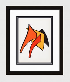 Alexander Calder Original Lithograph Framed 1963 Stabiles
