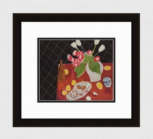 Extraordinary MATISSE 1943 Color TULIPS STILL LIFE Lithograph SIGNED FRAMED COA