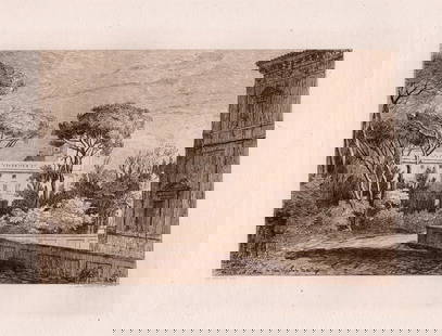 Claude Lorrain The Ancient City 1876 etching: Claude Lorrain. (born Claude Gellee, called le Lorrain in French and traditionally just Claude in English) (French, c. 1600 - 1682). The Ancient City. Antique etching on thick laid paper after the ori