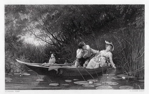 1800s Samuel Luke Fildes Engraving "Simpletons" Framed COA: Sir Samuel Luke Fildes (English, 1843-1947). Simpletons. Antique engraving on laid paper after the original by master engraver Charles Cousin (French, 1807-1887). Signed in the plate. Year: 1877. Imag