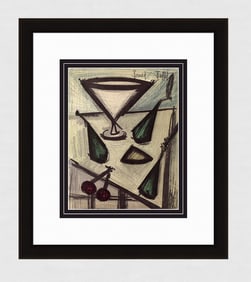 Bernard Buffet 1967 lithograph Still Life with Fruit signed