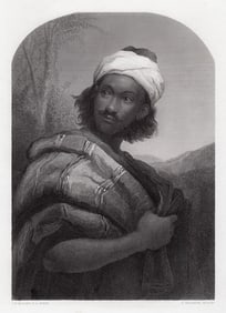 Sir John Everett Millais A Moorish Chief engraving signed