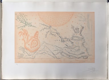 Joan Ponc 1975 Etching El Pinxo Signed Numbered