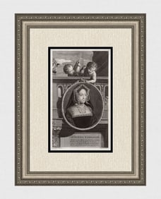 Adriaen van der Werff 1697 Engraving Catherine d'Aragon Framed