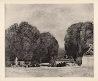 1919 RENOIR Limited Engraving "Chateau of Versailles" SIGNED FRAMED