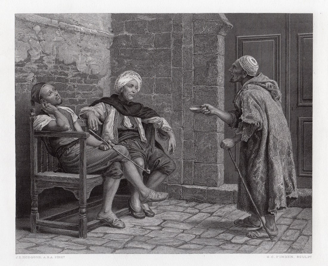 1879 John Evan Hodgson Pampered Menials engraving signed (1 of 2)