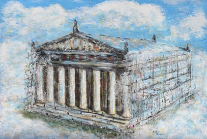 Arthur Kinslow Orginal Painting Parthenon 36 x 24 Inches